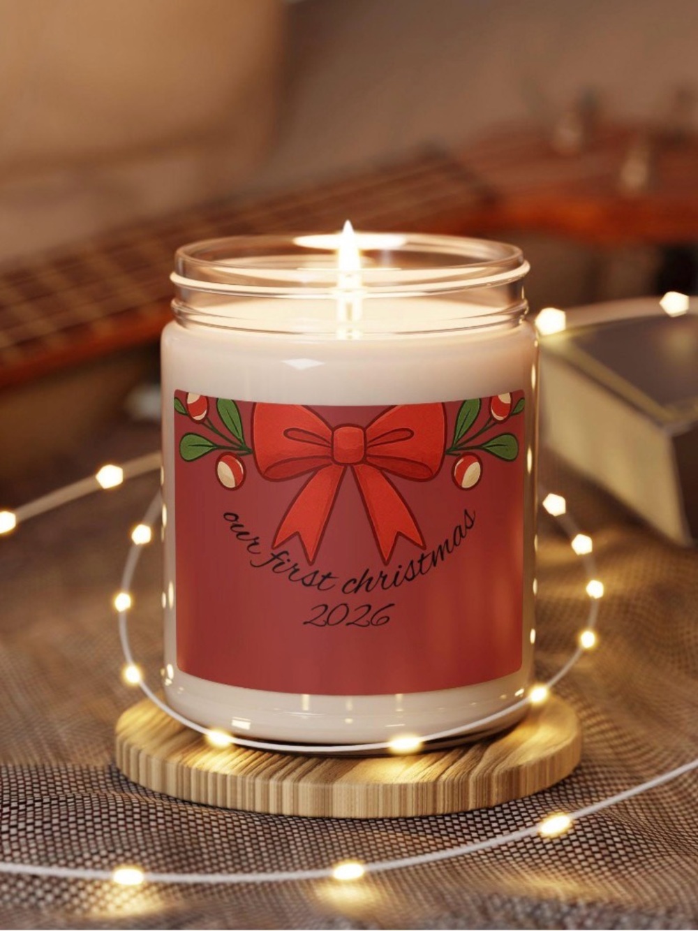 Our First Christmas 2026 Red Holiday Scented Candle